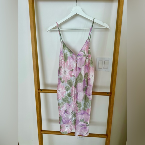 Silk floral mini dress - Picture 1 of 5